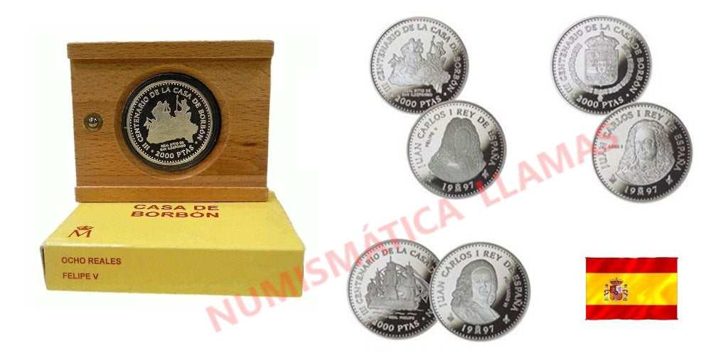 ESPAÑA 3 DE 2000 PESETAS 1997 SERIE 1ª CASA DE BORBON
