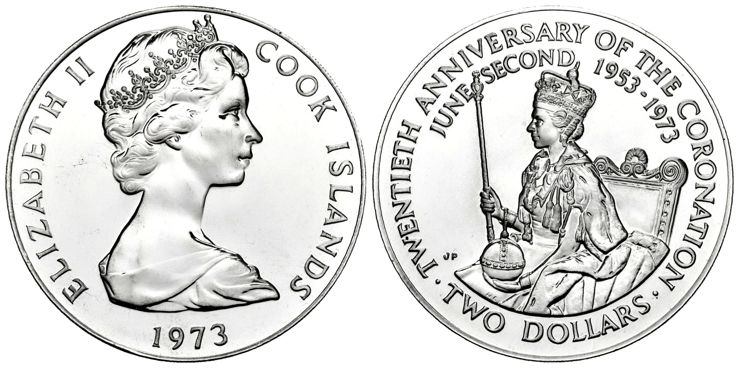 ISLAS COOK 2 DOLARES 1973