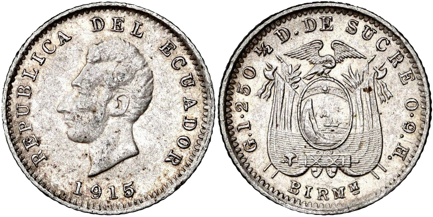 ECUADOR 1/2 DECIMO 1915