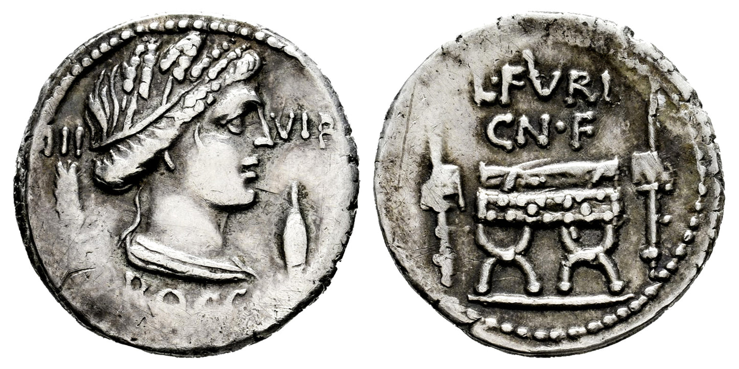 FAMILIA FURIA (DENARIO) 63 a.C.