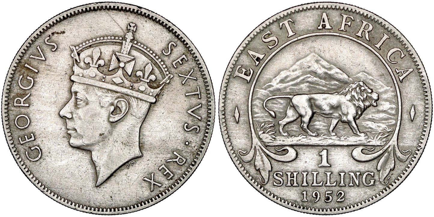AFRICA DEL ESTE BRITANICA 1 SHILLING 1952