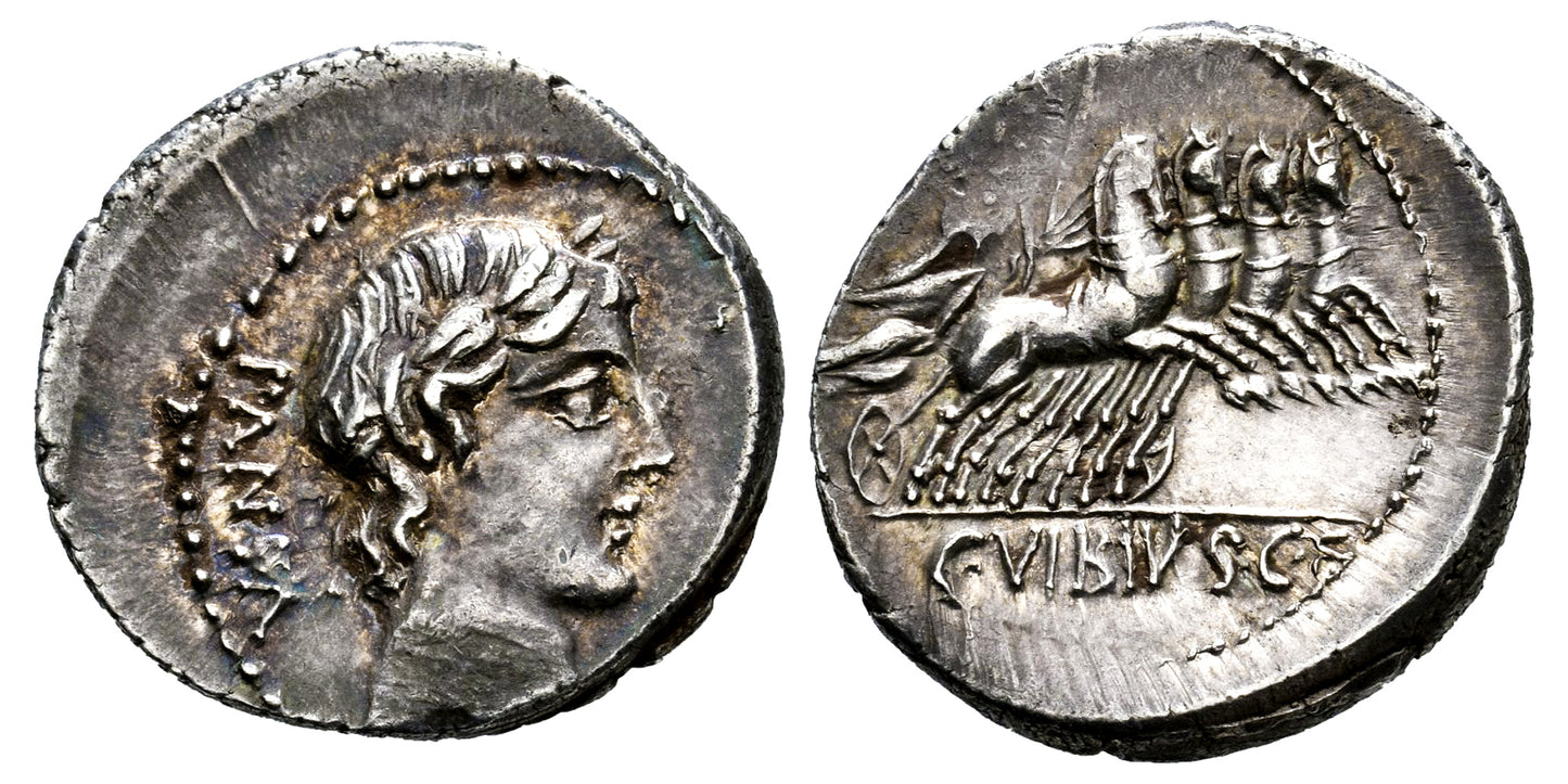 FAMILIA VIBIA (DENARIO) 90 a.C.