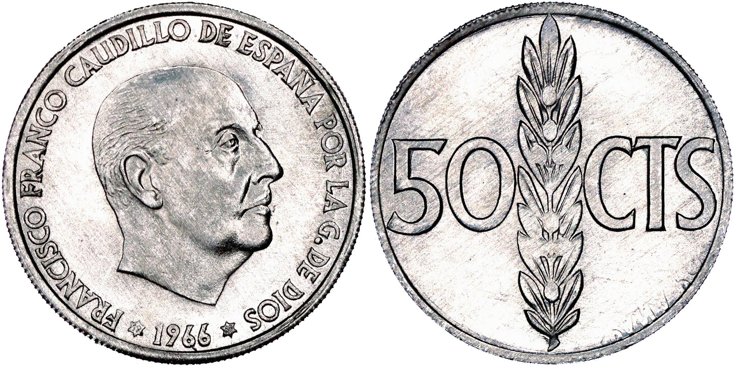 ESTADO ESPAÑOL 50 CENTIMOS 1966*19-69