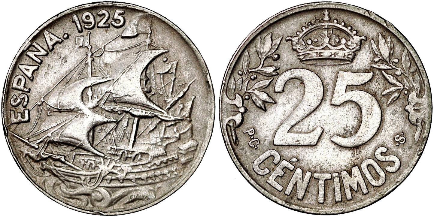 ALFONSO XIII 25 CENTIMOS 1925