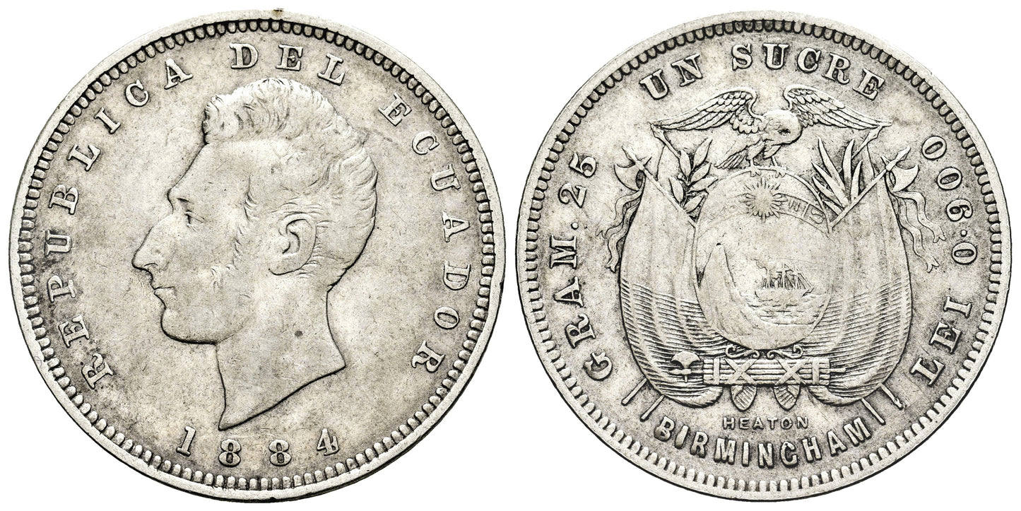 ECUADOR 1 SUCRE 1884