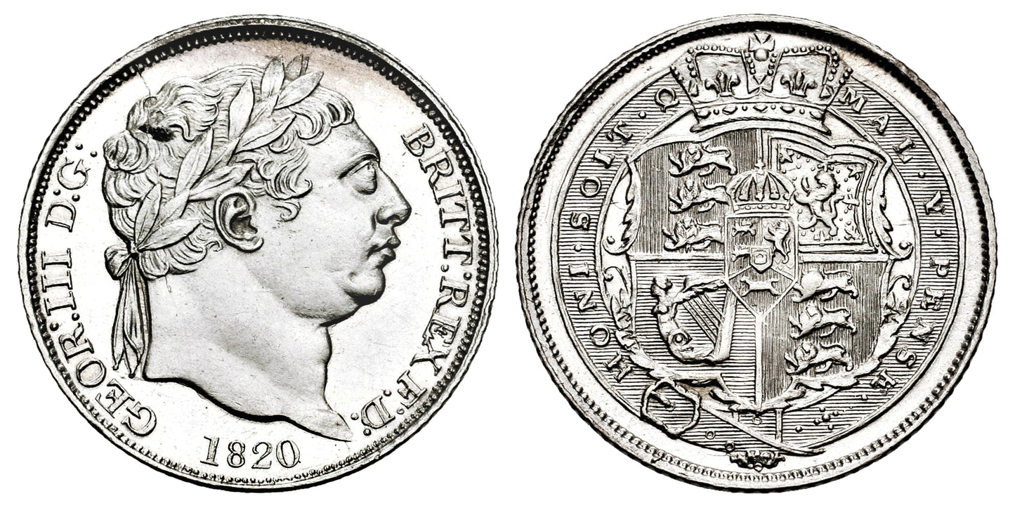 INGLATERRA 6 PENIQUES 1820 JORGE III