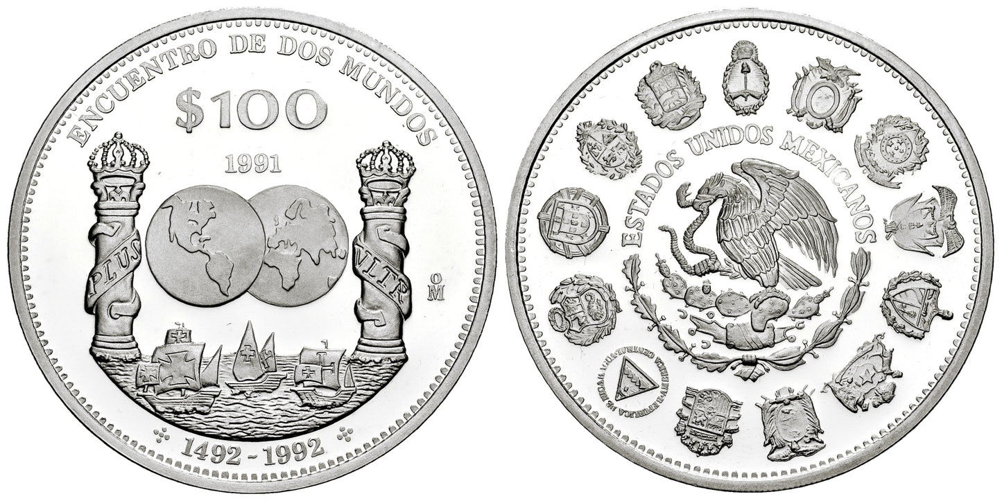 MEXICO 100 PESOS 1991 SERIE IBEROAMERICANA