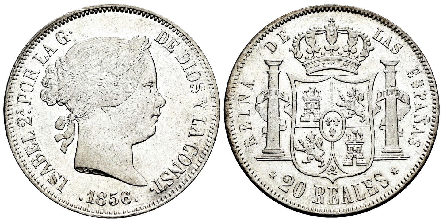 ISABEL II 20 REALES 1856 MADRID