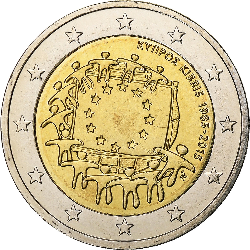 Chipre,
2 euros,
2015