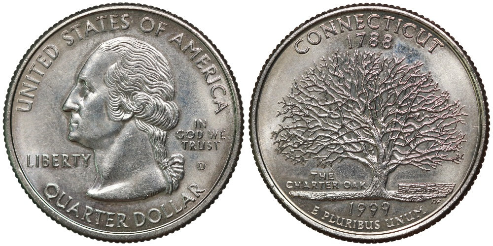 USA 1/4 DOLAR 1999 D CONNECTICUT