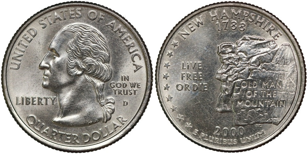 USA 1/4 DOLAR 2000 D NEW HAMPSHIRE