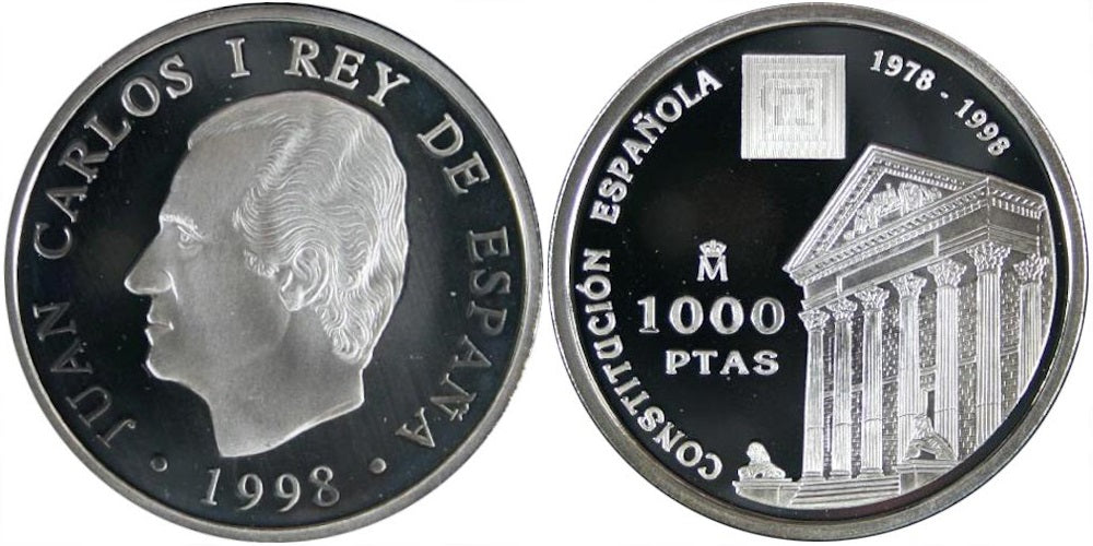 ESPAÑA 1000 PESETAS1998 XX ANIVº DE LA CONSTITUCION