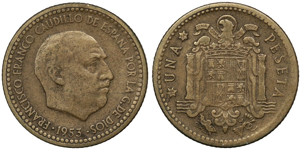 ESTADO ESPAÑOL 1 PESETA 1953*19-54