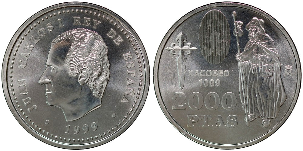 ESPAÑA 2000 PESETAS 1999 JACOBEO