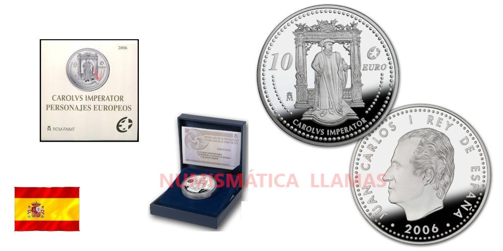 ESPAÑA 10 EUROS 2006 EMPERADOR CARLOS V