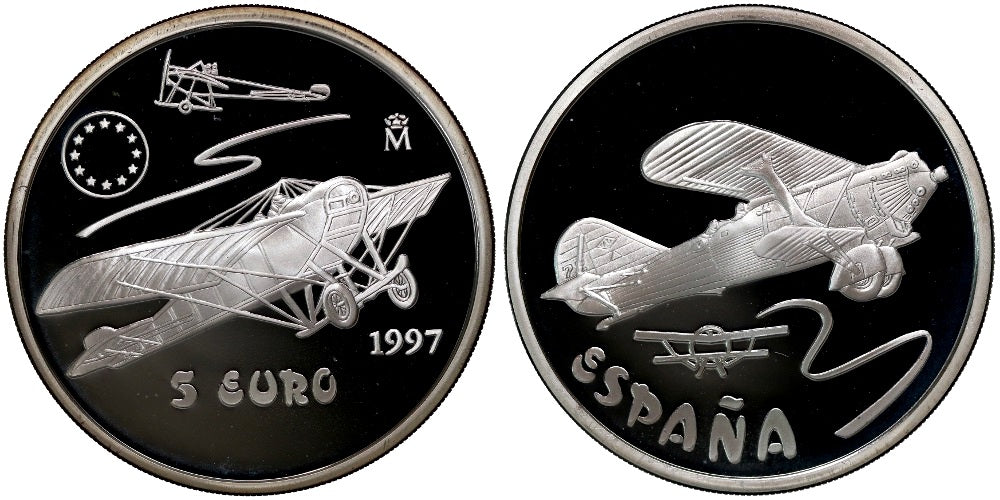 ESPAÑA 5 EUROS 1997 NIEUPORT