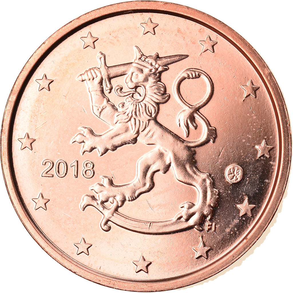 Finlandia,
2 céntimos de euro,
2018
