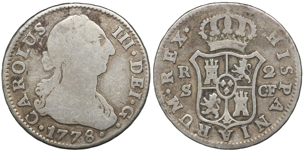 CARLOS III 2 REALES 1778 SEVILLA CF