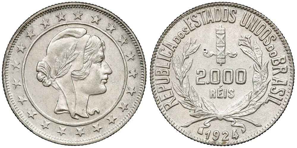 BRASIL 2000 REIS 1924