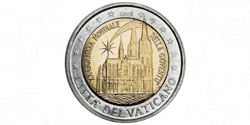 2 EUROS VATICANO 2005 JORNADA DE LA JUVENTUD