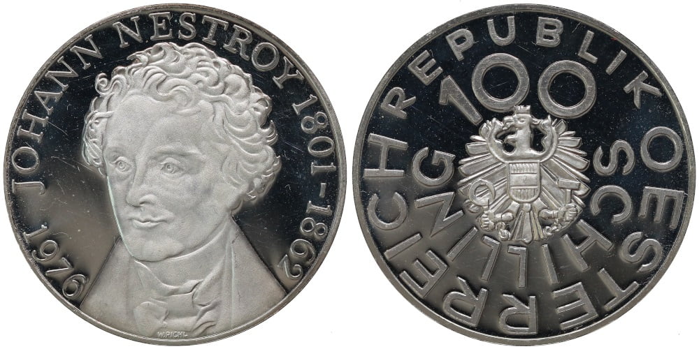 AUSTRIA 100 SCHILLING 1976