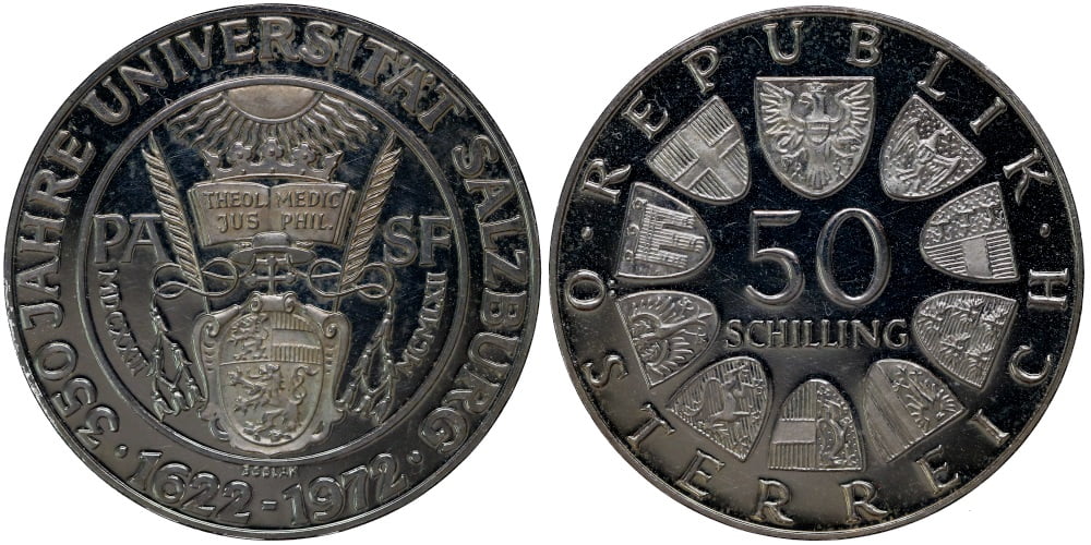 AUSTRIA 50 SCHILLING 1972