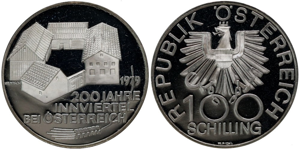 AUSTRIA 100 SCHILLING 1979