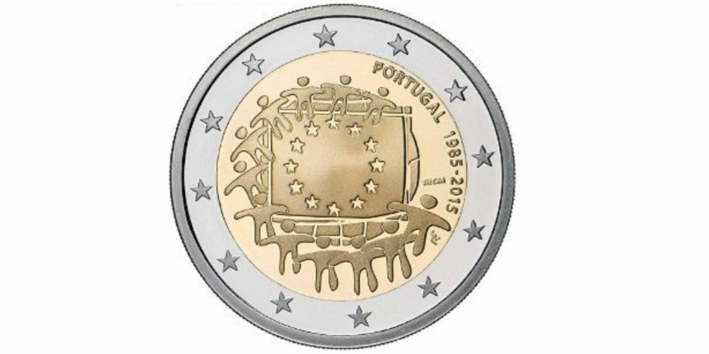 2 EUROS PORTUGAL 2015 XXX ANIVERSARIO DE LA BANDERA