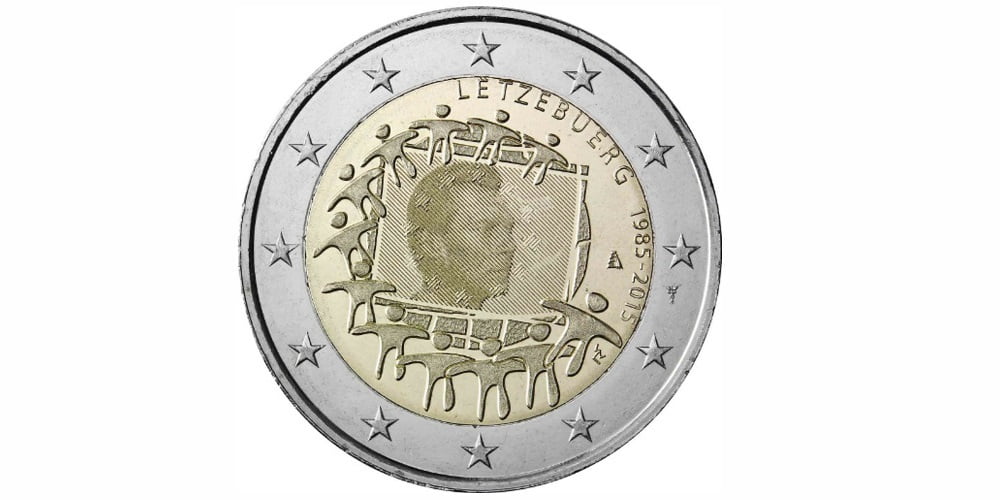 2 EUROS LUXEMBURGO 2015 XXX ANIVERSARIO DE LA BANDERA