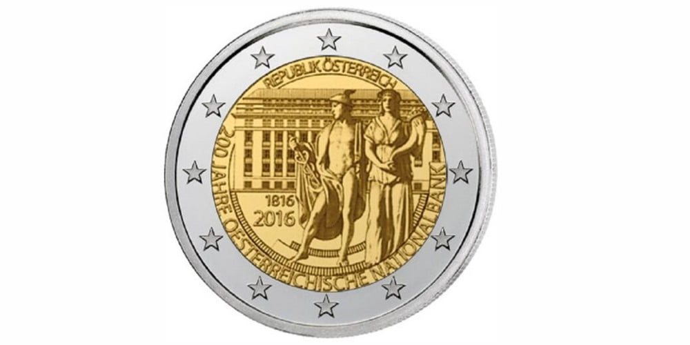 2 EUROS AUSTRIA 2016 200 AÑOS DEL BANCO NACIONAL DE AUSTRIA