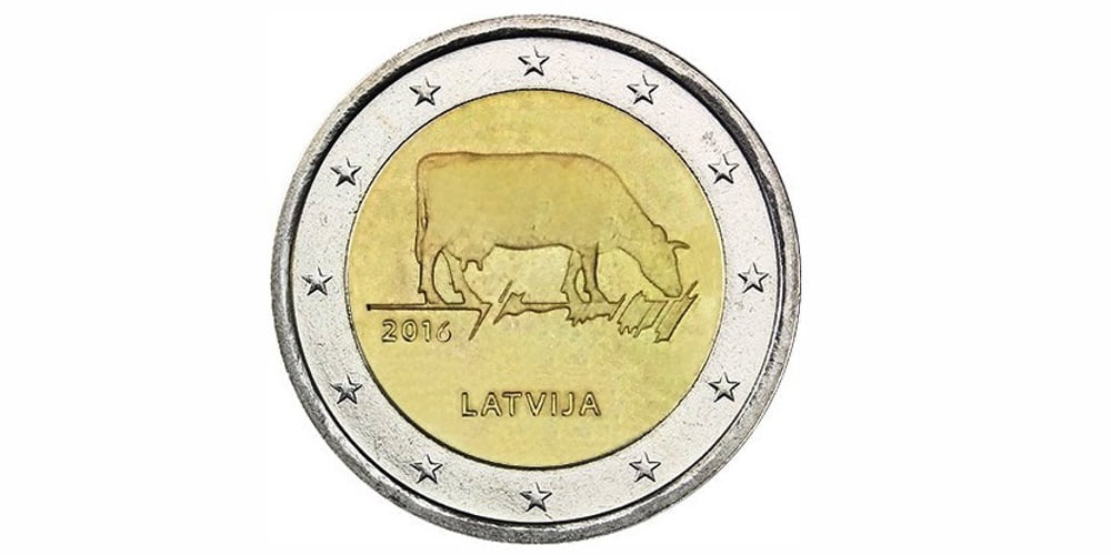 2 EUROS LETONIA 2016 SECTOR AGRARIO LETON
