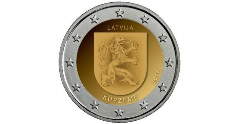 2 EUROS LETONIA 2017 REGIO DE KURCEME