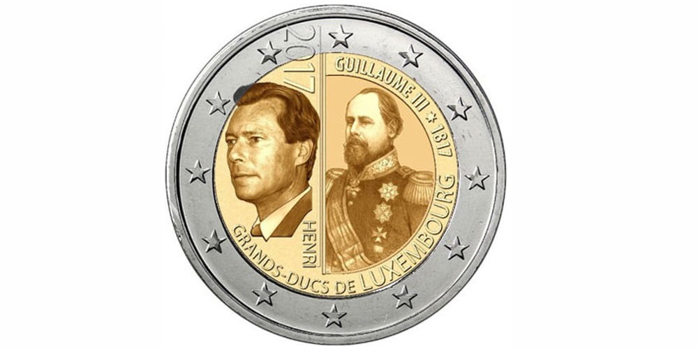 2 EUROS LUXEMBURGO 2017 GRAN DUQUE GUILLERMO II