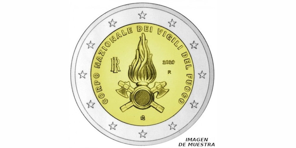 2 EUROS ITALIA 2020 CUERPO NACIONAL DE BOMBEROS