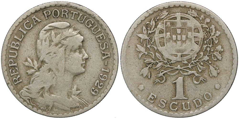 PORTUGAL 1 ESCUDO 1929
