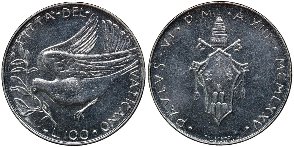 VATICANO 100 LIRAS 1975