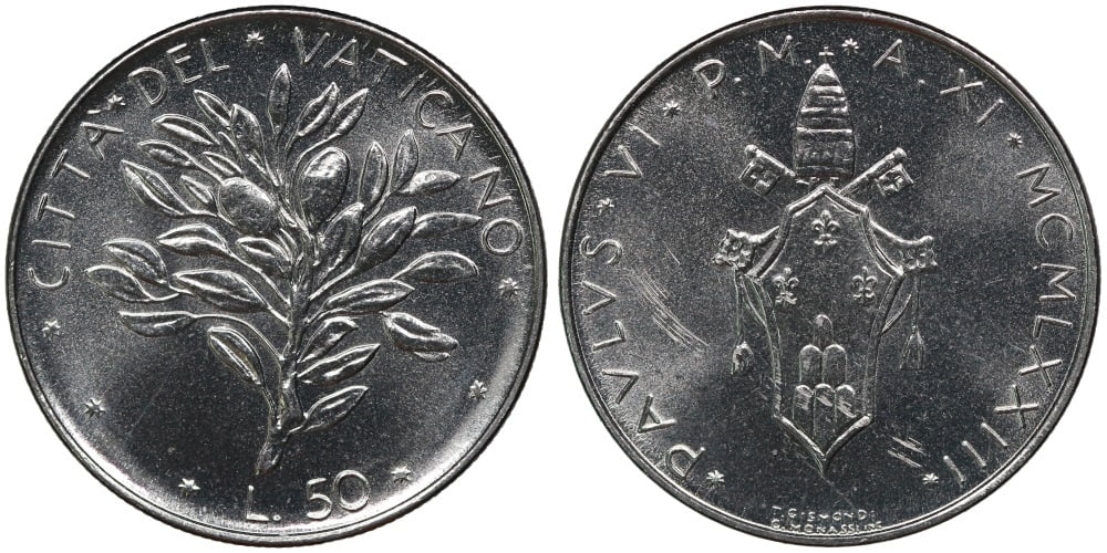 VATICANO 50 LIRAS 1973