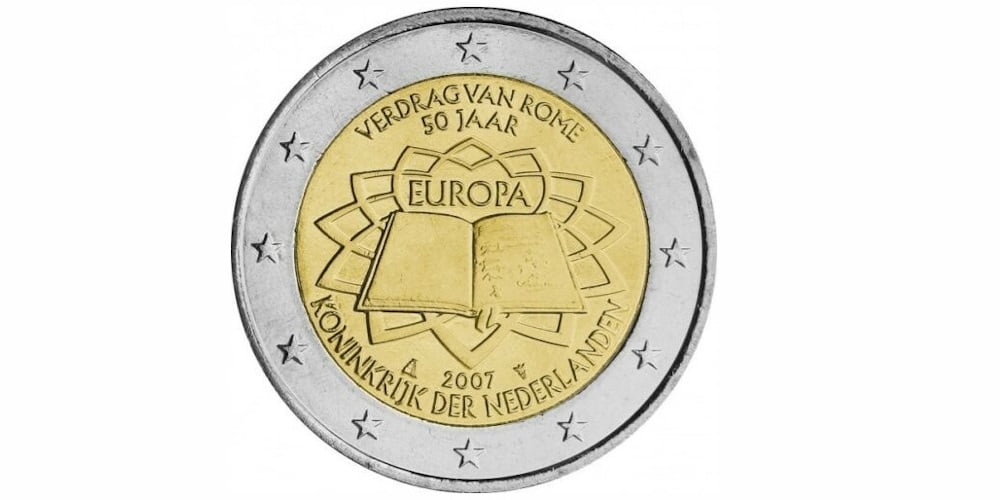 2 EUROS HOLANDA 2007 TRATADO DE ROMA