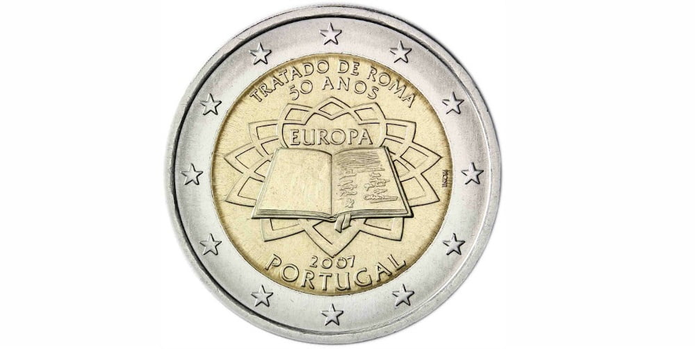 2 EUROS PORTUGAL 2007 TRATADO DE ROMA
