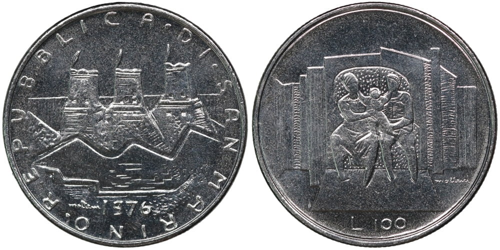 SAN MARINO 100 LIRAS 1976