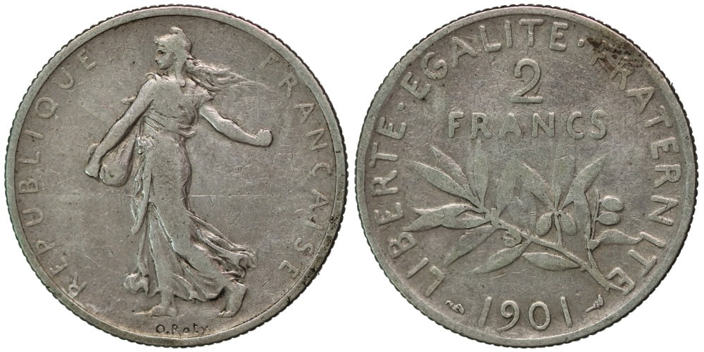 FRANCIA 2 FRANCOS 1901