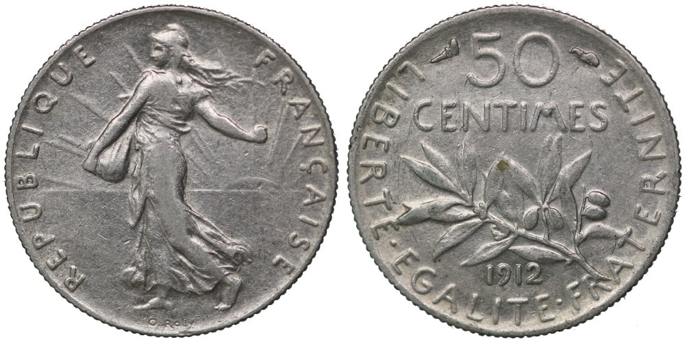 FRANCIA 50 CENTIMOS 1912