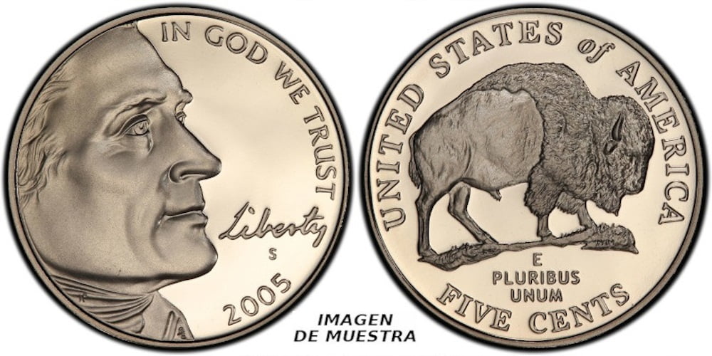USA 5 CENTAVOS 2005 S BISON