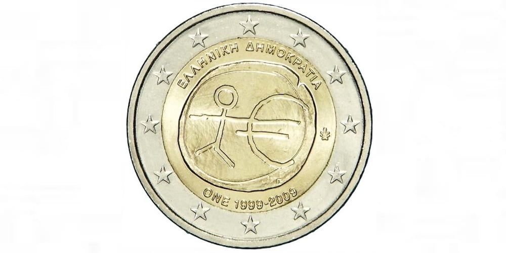 2 EUROS GRECIA 2009 X ANIVERSARIO DEL EURO