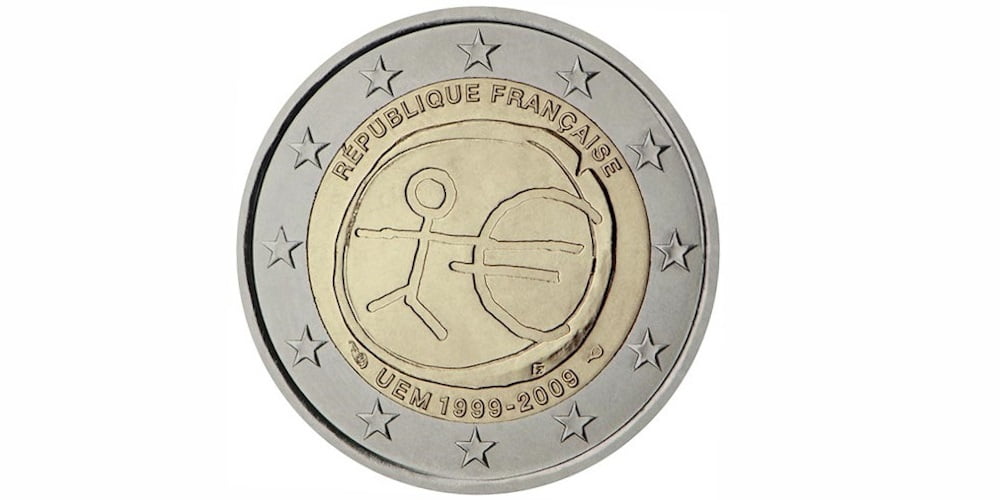 2 EUROS FRANCIA 2009 X ANIVERSARIO DEL EURO