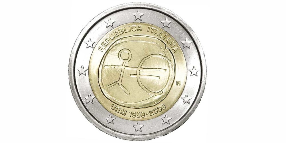 2 EUROS ITALIA 2009 X ANIVERSARIO DEL EURO