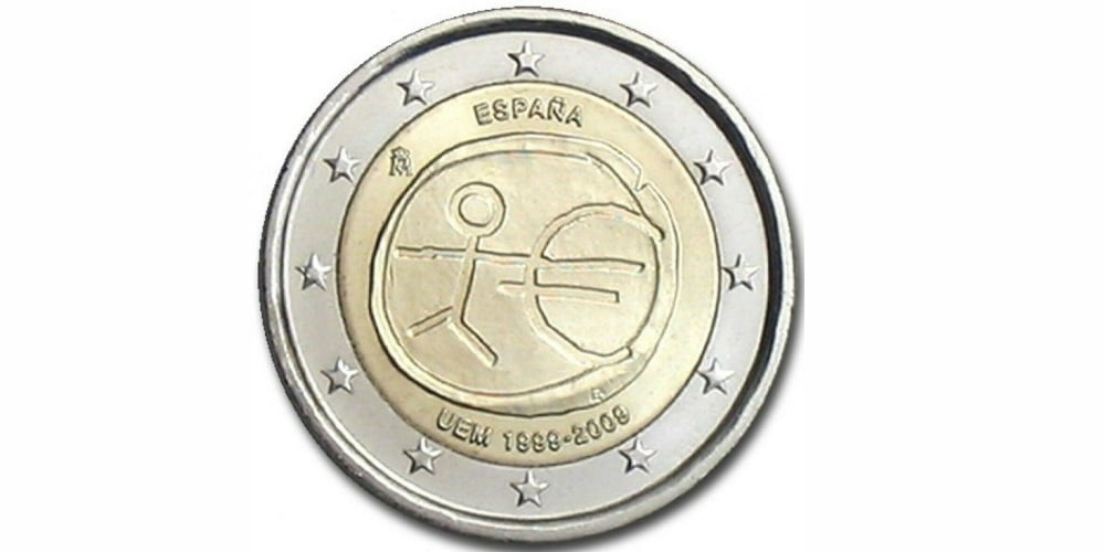 2 EUROS ESPAÑA 2009 X ANIVERSARIO DEL EURO