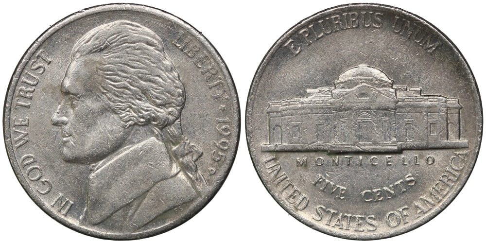 USA 5 CENTAVOS 1995 D