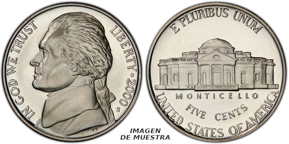 USA 5 CENTAVOS 2000 S
