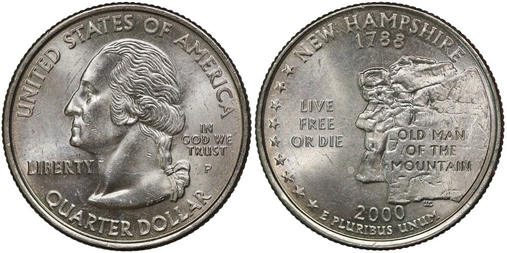 USA 1/4 DOLAR 2000 P NEW HAMPSHIRE